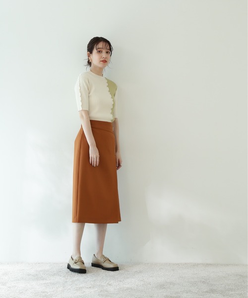 N.(N. Natural Beauty Basic)(エヌエヌナチュラルビューティーベーシック)の「◆バイカラーメローニット(ニット/セーター・レディース・ホワイト系その他/ベージュ系その他/ブルー系その他・MEDIUM)」の10枚目の写真