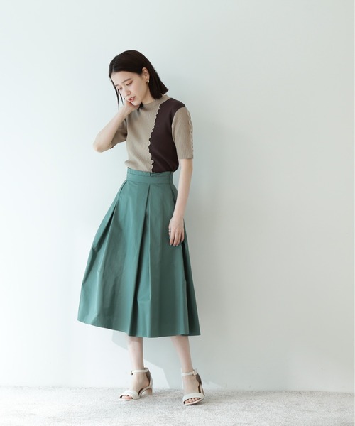 N.(N. Natural Beauty Basic)(エヌエヌナチュラルビューティーベーシック)の「◆バイカラーメローニット(ニット/セーター・レディース・ホワイト系その他/ベージュ系その他/ブルー系その他・MEDIUM)」の15枚目の写真