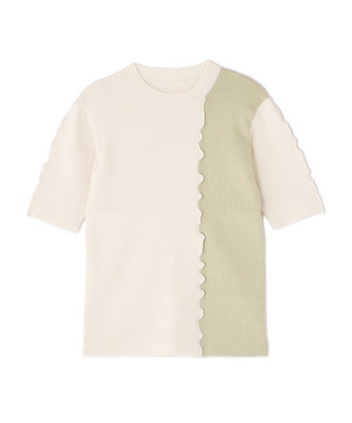 N.(N. Natural Beauty Basic)(エヌエヌナチュラルビューティーベーシック)の「◆バイカラーメローニット(ニット/セーター・レディース・ホワイト系その他/ベージュ系その他/ブルー系その他・MEDIUM)」の20枚目の写真