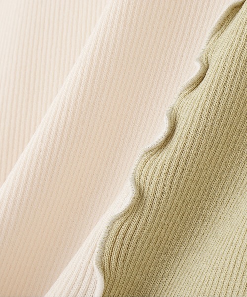 N.(N. Natural Beauty Basic)(エヌエヌナチュラルビューティーベーシック)の「◆バイカラーメローニット(ニット/セーター・レディース・ホワイト系その他/ベージュ系その他/ブルー系その他・MEDIUM)」の21枚目の写真