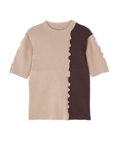 N.(N. Natural Beauty Basic)(エヌエヌナチュラルビューティーベーシック)の「◆バイカラーメローニット(ニット/セーター・レディース・ホワイト系その他/ベージュ系その他/ブルー系その他・MEDIUM)」の18枚目の写真