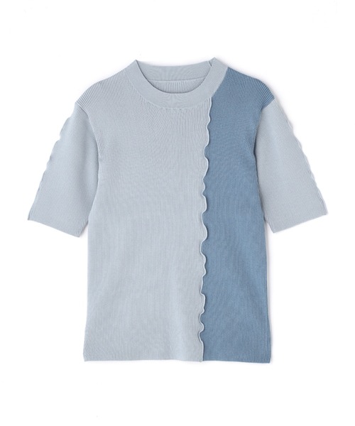 N.(N. Natural Beauty Basic)(エヌエヌナチュラルビューティーベーシック)の「◆バイカラーメローニット(ニット/セーター・レディース・ホワイト系その他/ベージュ系その他/ブルー系その他・MEDIUM)」の16枚目の写真