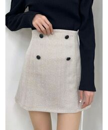 EATME | ダブルボタンミニスカート（セットアップ可能）(スカート)
