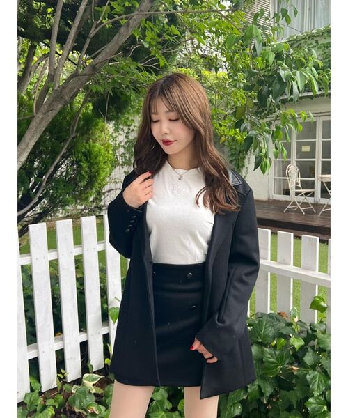 EATME（イートミー）の「ダブルボタンミニスカート（セットアップ可能