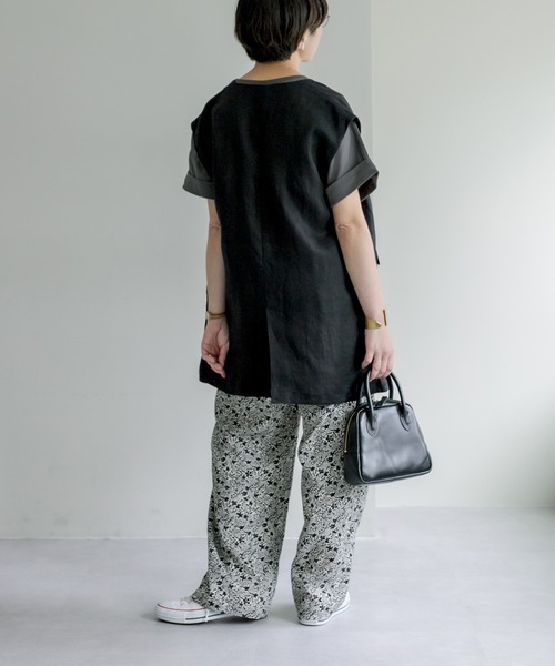 PUAL CE CIN（ピュアルセシン）の「リネン／麻キャンバスジレベスト（ベスト・レディース・ブラック/ナチュラル・FREE）」の13枚目の写真