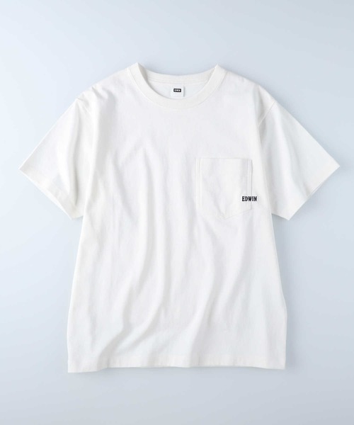 EDWIN(エドウィン)の「【EDWIN】ポケットTシャツ(Tシャツ/カットソー・レディース・ホワイト・M/L)」の3枚目の写真
