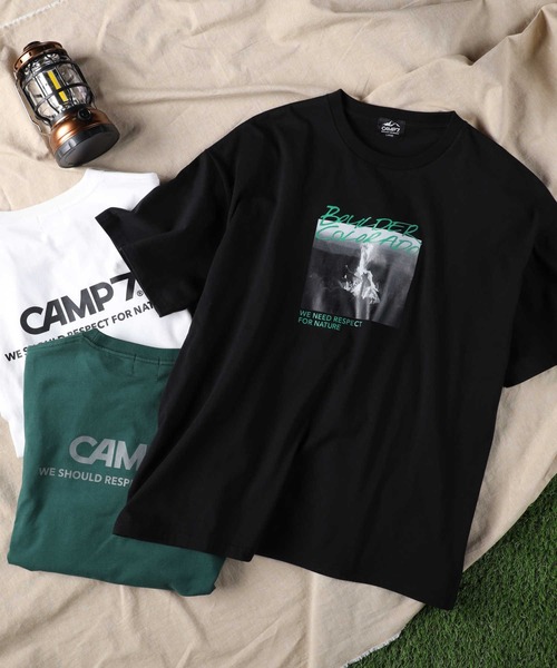 CAMP7（キャンプセブン）の「【CAMP7】フォトグラフィックＴシャツ（Tシャツ/カットソー・メンズ・グリーン/ブラック/ホワイト・L/XL/M/S）」の15枚目の写真