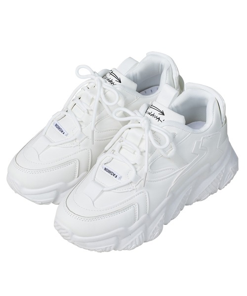 GeeRA（ジーラ）の「厚底ボリュームソールスニーカー（スニーカー・レディース・ホワイト/ベージュ・SMALL/MEDIUM/LARGE/X-LARGE）」の8枚目の写真