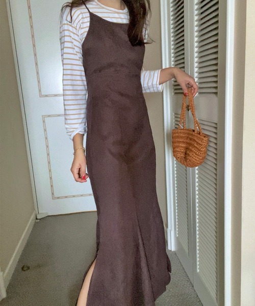 LAUIR(ラウアー)の「コーデュロイマーメイドワンピース(ワンピース・レディース・ブラウン/ベージュ/ブラック・MEDIUM/LARGE)」の12枚目の写真