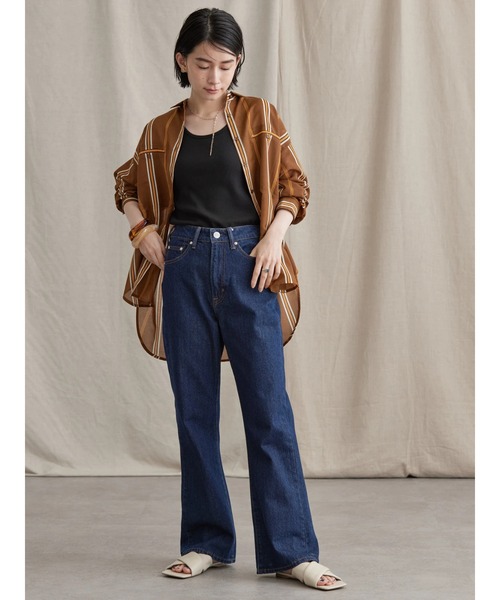 AMERICAN HOLIC（アメリカンホリック）の「シアーストライプシャツ（シャツ/ブラウス・レディース・ブラウン/キャメル・FREE）」の22枚目の写真