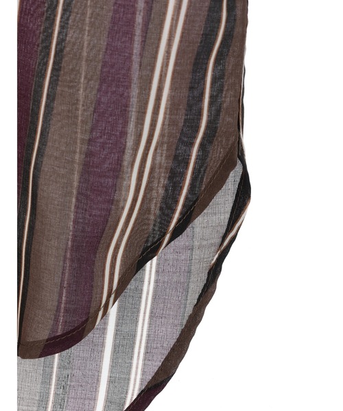 AMERICAN HOLIC（アメリカンホリック）の「シアーストライプシャツ（シャツ/ブラウス・レディース・ブラウン/キャメル・FREE）」の8枚目の写真