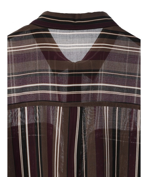 AMERICAN HOLIC（アメリカンホリック）の「シアーストライプシャツ（シャツ/ブラウス・レディース・ブラウン/キャメル・FREE）」の9枚目の写真