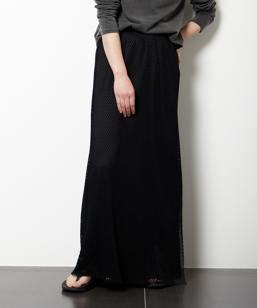 CITYSHOP メッシュスカート ブラック MESH スカート（ロング・マキシ丈スカート）｜CITYSHOP（シティ