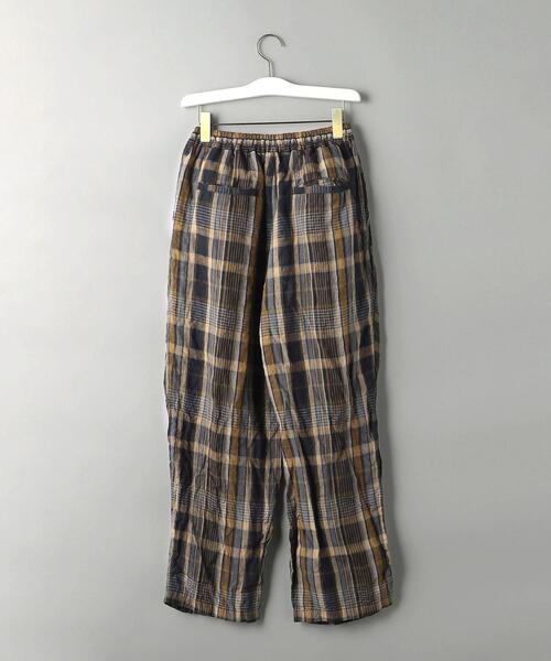 SUPP. no one else （サップノーワンエルス）の「＜SUPP.NO ONE ELSE＞麻チェック パンツ -ウォッシャブル-（その他パンツ・レディース・ネイビー・FREE）」の9枚目の写真