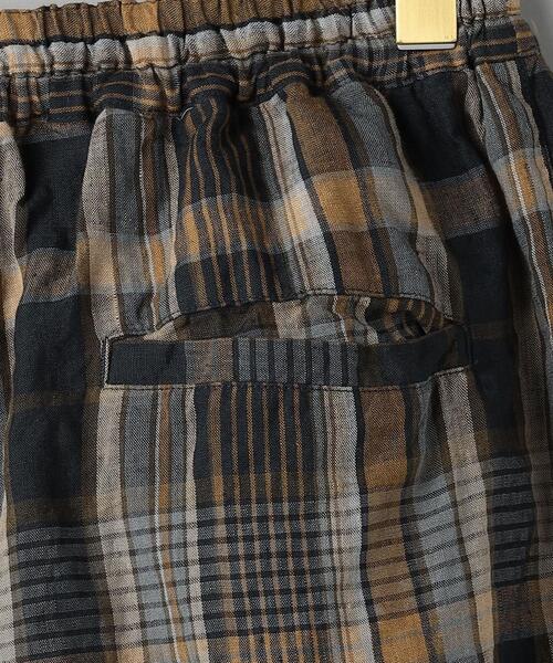 SUPP. no one else （サップノーワンエルス）の「＜SUPP.NO ONE ELSE＞麻チェック パンツ -ウォッシャブル-（その他パンツ・レディース・ネイビー・FREE）」の3枚目の写真