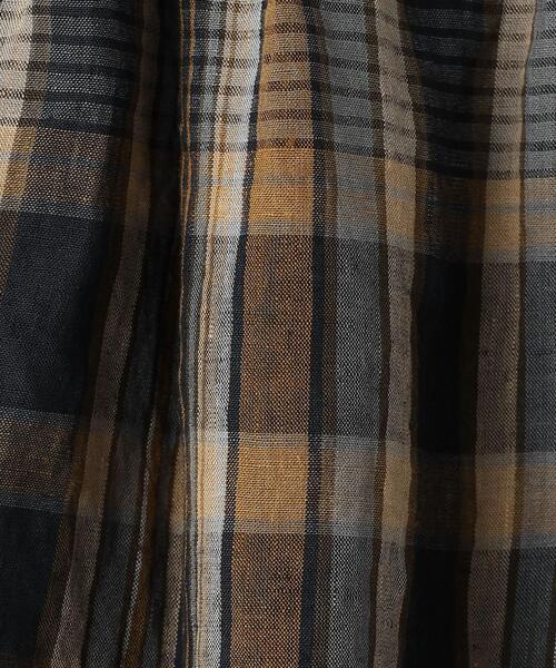 SUPP. no one else （サップノーワンエルス）の「＜SUPP.NO ONE ELSE＞麻チェック パンツ -ウォッシャブル-（その他パンツ・レディース・ネイビー・FREE）」の7枚目の写真