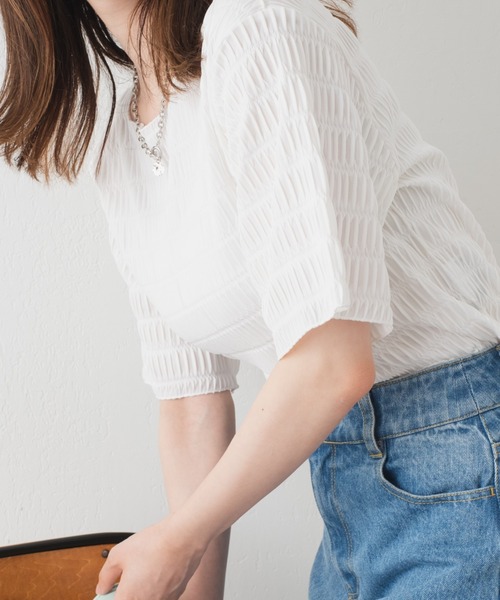 Kastane（カスタネ）の「タイダイシャーリングTee（Tシャツ/カットソー・レディース・ブラック/グレー/オフホワイト・FREE）」の9枚目の写真