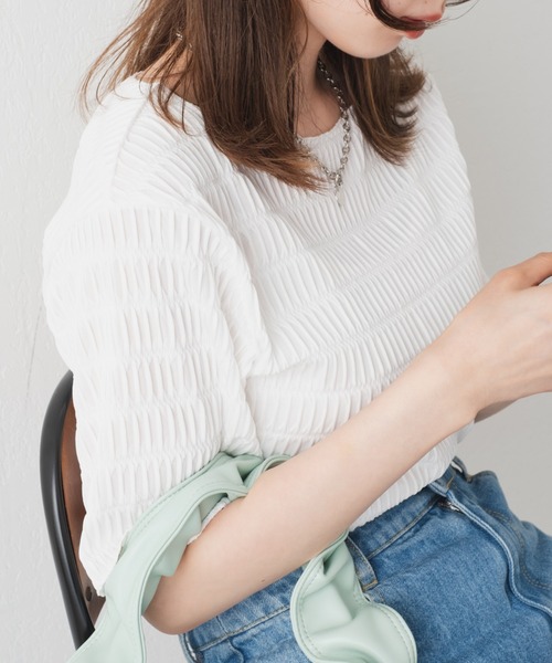 Kastane（カスタネ）の「タイダイシャーリングTee（Tシャツ/カットソー・レディース・ブラック/グレー/オフホワイト・FREE）」の17枚目の写真