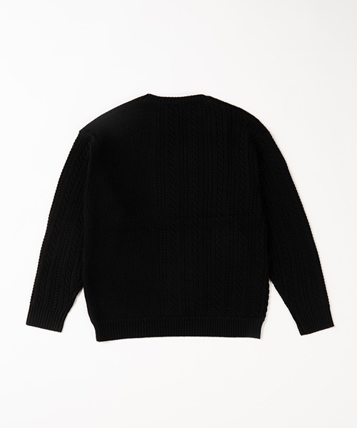 GDC（ジーディーシー）の「Big Cable Knit（ニット/セーター・メンズ・ホワイト/ブラック/グレイッシュベージュ・MEDIUM/LARGE）」の8枚目の写真