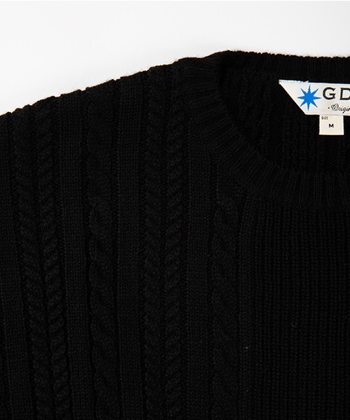 GDC（ジーディーシー）の「Big Cable Knit（ニット/セーター・メンズ・ホワイト/ブラック/グレイッシュベージュ・MEDIUM/LARGE）」の7枚目の写真