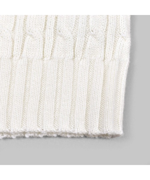 BeBe(ベベ)の「BeBe/フォーマル ケーブル編み ワッペン 付き ニット ベスト (90~140cm)(ベスト・キッズ・オフホワイト/グレー・110/120/140/130/100/90)」の15枚目の写真