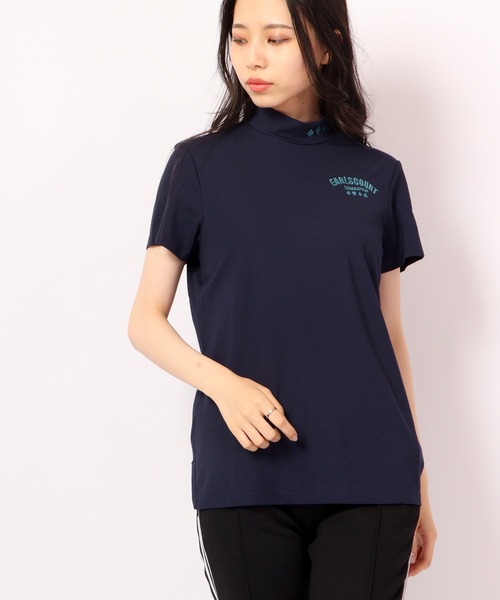 FUNALIVE(ファンアライブ)の「GENERATION LINE ワッペン半袖モックネック(Tシャツ/カットソー・レディース・ブラック/ピンク/ネイビー/ホワイト・M/L/S)」の3枚目の写真