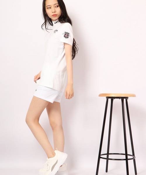FUNALIVE(ファンアライブ)の「GENERATION LINE ワッペン半袖モックネック(Tシャツ/カットソー・レディース・ブラック/ピンク/ネイビー/ホワイト・M/L/S)」の19枚目の写真