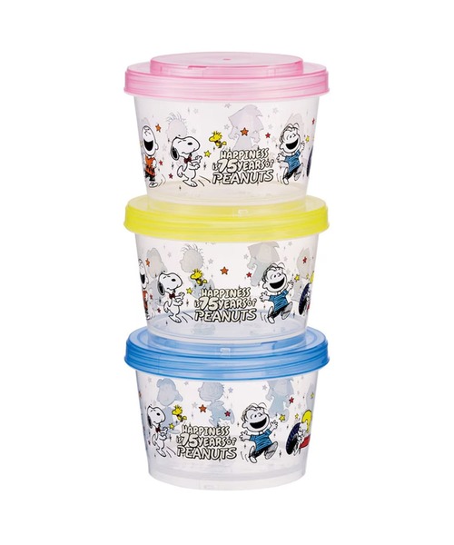 BAYBLO（ベイブロ）の「(SK)お弁当箱にも使える。ジョイント式 保存容器 3Pセット[240ml×3]（お弁当箱・レディース・ライトグレー/ベージュ系/マルチ/ライトベージュ/チェック/カラフル/その他1/その他2/その他3/その他9/その他5/その他4/その他8・ONE SIZE）」の5枚目の写真