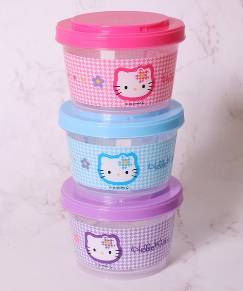 BAYBLO（ベイブロ）の「(SK)お弁当箱にも使える。ジョイント式 保存容器 3Pセット[240ml×3]（お弁当箱・レディース・ライトグレー/ベージュ系/マルチ/ライトベージュ/チェック/カラフル/その他1/その他2/その他3/その他9/その他5/その他4/その他8・ONE SIZE）」の12枚目の写真