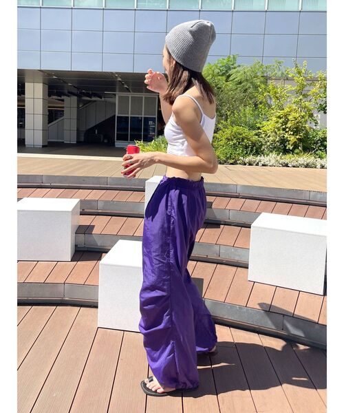 Ungrid(アングリッド)の「【WEB限定】ナイロンドロストパンツ(その他パンツ・レディース・チャコールグレー/パープル/ピンク/オレンジ/グリーン・FREE)」の13枚目の写真