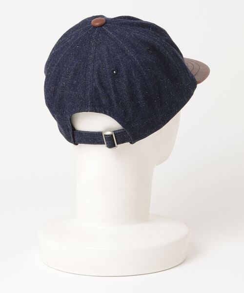 THE FACTORY MADE(ザ ファクトリー メイド)の「【THE FACTORY MADE】DENIM&LEATHER CAP FM784-22A00(キャップ・メンズ・ブラウン/キャメル・58cm)」の3枚目の写真