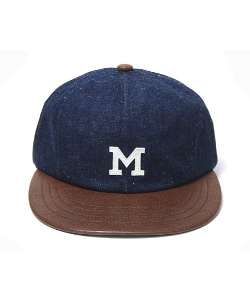 THE FACTORY MADE(ザ ファクトリー メイド)の「【THE FACTORY MADE】DENIM&LEATHER CAP FM784-22A00(キャップ・メンズ・ブラウン/キャメル・58cm)」の2枚目の写真