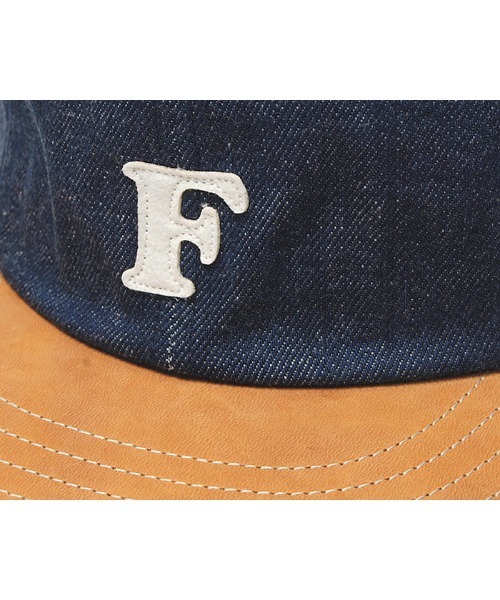 THE FACTORY MADE(ザ ファクトリー メイド)の「【THE FACTORY MADE】DENIM&LEATHER CAP FM784-22A00(キャップ・メンズ・ブラウン/キャメル・58cm)」の5枚目の写真