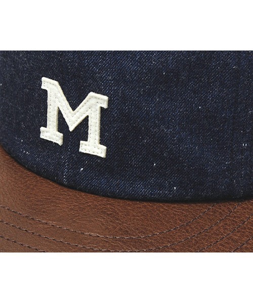 THE FACTORY MADE(ザ ファクトリー メイド)の「【THE FACTORY MADE】DENIM&LEATHER CAP FM784-22A00(キャップ・メンズ・ブラウン/キャメル・58cm)」の4枚目の写真