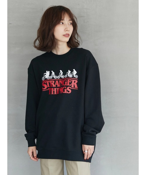 Green Parks(グリーンパークス)の「【UNISEX】■STRANGER THINGS Logo(スウェット・レディース・ブラック・FREE)」の8枚目の写真