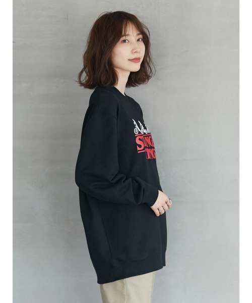 Green Parks(グリーンパークス)の「【UNISEX】■STRANGER THINGS Logo(スウェット・レディース・ブラック・FREE)」の9枚目の写真