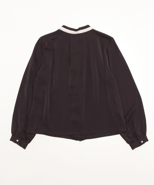 ASTORIA ODIER（アストリアオディール）の「グログランリボン配色ブラウス（シャツ/ブラウス・レディース・ホワイト/ピンクベージュ/ベージュ/ブラウン・MEDIUM/SMALL/LARGE）」の16枚目の写真