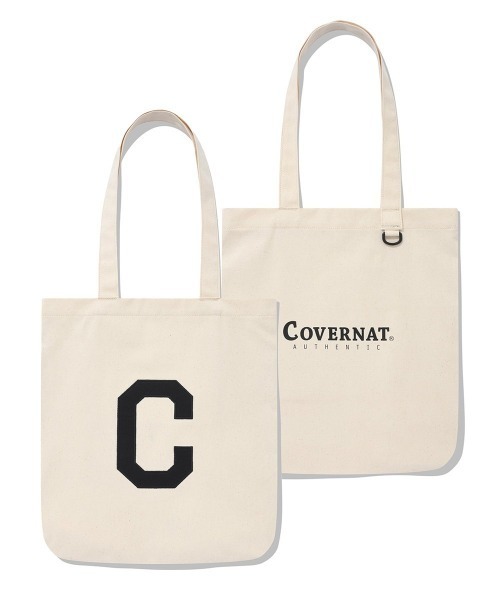 COVERNAT(カバーナット)の「【COVERNAT】NEW BASIC CANVAS BAG / カバーナット ニュー ベーシック キャンバス トートバッグ(トートバッグ・メンズ・ブラック/アイボリー・FREE)」の2枚目の写真