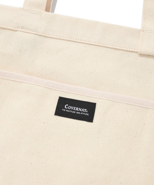 COVERNAT(カバーナット)の「【COVERNAT】NEW BASIC CANVAS BAG / カバーナット ニュー ベーシック キャンバス トートバッグ(トートバッグ・メンズ・ブラック/アイボリー・FREE)」の18枚目の写真