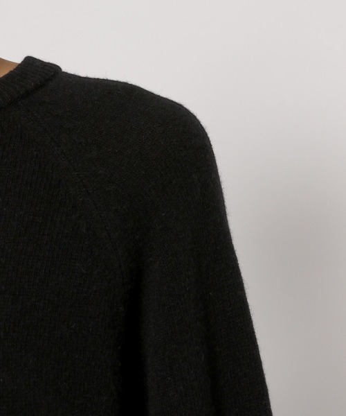 ユウ yuw アームウォーマー付きロング丈クルーネックウールニットワンピース ユウ yuw アームウォーマー付きロング丈クルーネックウールニット