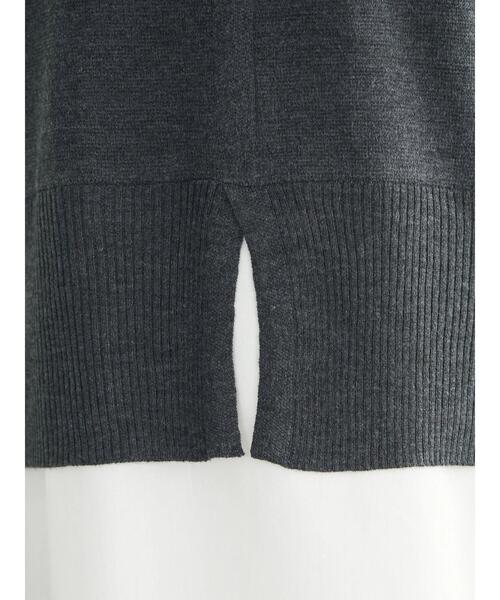Green Parks(グリーンパークス)の「ニットドッキングベスト風ワンピースII(ワンピース・レディース・グレー系その他2・FREE)」の4枚目の写真