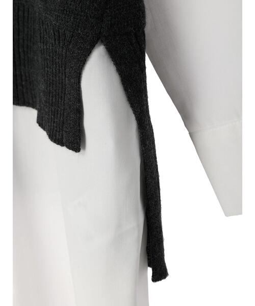 Green Parks(グリーンパークス)の「ニットドッキングベスト風ワンピースII(ワンピース・レディース・グレー系その他2・FREE)」の11枚目の写真