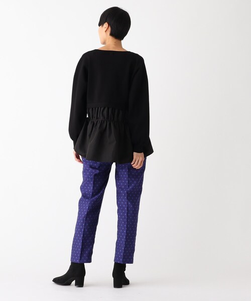 OPAQUE.CLIP（オペークドットクリップ）の「◆【C】ドッキングペプラムニット（チュニック・レディース・グリーン/ブラック/チャコールグレー・38/40/36）」の5枚目の写真