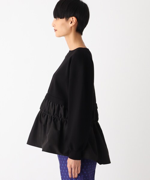 OPAQUE.CLIP（オペークドットクリップ）の「◆【C】ドッキングペプラムニット（チュニック・レディース・グリーン/ブラック/チャコールグレー・38/40/36）」の16枚目の写真