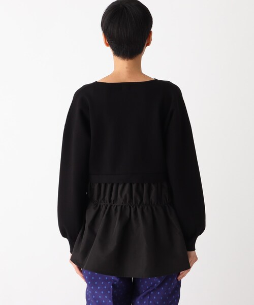 OPAQUE.CLIP（オペークドットクリップ）の「◆【C】ドッキングペプラムニット（チュニック・レディース・グリーン/ブラック/チャコールグレー・38/40/36）」の14枚目の写真