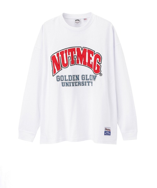 Goodwear(グッドウェア)の「GOOD WEAR x NUTMEG ビッグシルエット ロゴプリントロングスリーブTシャツ(Tシャツ/カットソー・メンズ・ネイビー/グレー/カーキ/ホワイト/ブラック・XL/L/M)」の8枚目の写真