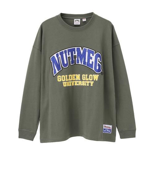 Goodwear(グッドウェア)の「GOOD WEAR x NUTMEG ビッグシルエット ロゴプリントロングスリーブTシャツ(Tシャツ/カットソー・メンズ・ネイビー/グレー/カーキ/ホワイト/ブラック・XL/L/M)」の12枚目の写真