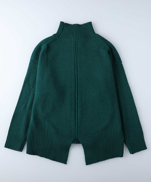 HONEYSUCKLE ROSE(ハニーサックルローズ)の「【HONEYSUCKLE ROSE】バックスリットハイネックニット(ニット/セーター・レディース・キャメル/グリーン/ピンク/オレンジ/オフホワイト/ブラック・M/L)」の10枚目の写真