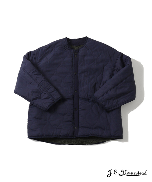 JOURNAL STANDARD J.S HOMESTEAD(ジャーナルスタンダードホームステッド)の「【J.S.Homestead】QUILT/BOA REVERSIBLE LINER(ミリタリージャケット・メンズ・ブラック/カーキ/ベージュ/ネイビー・LARGE/MEDIUM)」の4枚目の写真