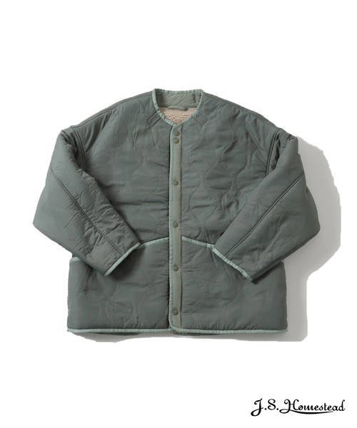 JOURNAL STANDARD J.S HOMESTEAD(ジャーナルスタンダードホームステッド)の「【J.S.Homestead】QUILT/BOA REVERSIBLE LINER(ミリタリージャケット・メンズ・ブラック/カーキ/ベージュ/ネイビー・LARGE/MEDIUM)」の3枚目の写真